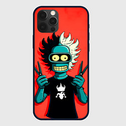 Чехол для iPhone 12 Pro Max Бендер в образе рокера и парикмахера, цвет: 3D-черный