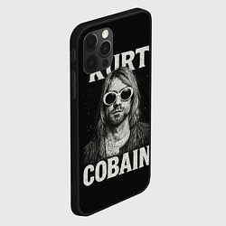 Чехол для iPhone 12 Pro Max Курт Кобейн - гранж-арт, цвет: 3D-черный — фото 2