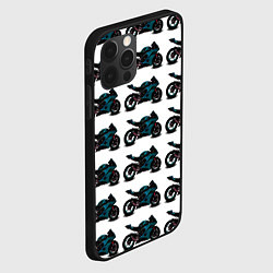 Чехол для iPhone 12 Pro Max Motorbike blue, цвет: 3D-черный — фото 2