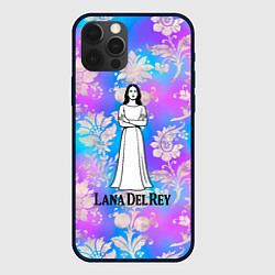 Чехол для iPhone 12 Pro Max Lana Del Rey нарисованная черными линиями, цвет: 3D-черный