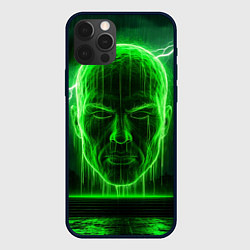 Чехол для iPhone 12 Pro Max Неоновая голова, цвет: 3D-черный