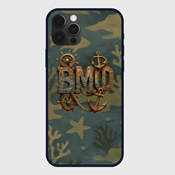 Чехол для iPhone 12 Pro Max ВМФ старые буквы, цвет: 3D-черный