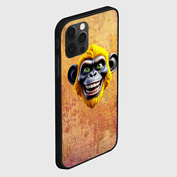 Чехол для iPhone 12 Pro Max Желтая сумасшедшая обезьяна, цвет: 3D-черный — фото 2