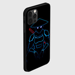 Чехол для iPhone 12 Pro Max Неоновый киберпанк самурай, цвет: 3D-черный — фото 2