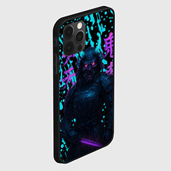 Чехол для iPhone 12 Pro Max Неоновый киберсамурай, цвет: 3D-черный — фото 2