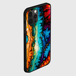 Чехол для iPhone 12 Pro Max Разноцветный узор, цвет: 3D-черный — фото 2