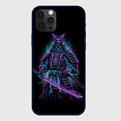Чехол для iPhone 12 Pro Max Неоновый электросамурай, цвет: 3D-черный