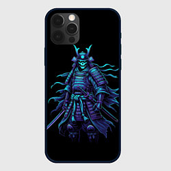 Чехол для iPhone 12 Pro Max Неоновый призрак самурай, цвет: 3D-черный