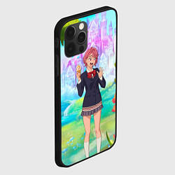Чехол для iPhone 12 Pro Max Дандадан Сиратори Айра держит мороженое, цвет: 3D-черный — фото 2