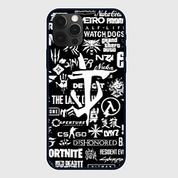 Чехол для iPhone 12 Pro Max Doom логотипы всех игр, цвет: 3D-черный
