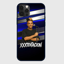 Чехол для iPhone 12 Pro Max XXXTentacion с микрофоном довольный, цвет: 3D-черный