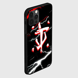 Чехол для iPhone 12 Pro Max Doom шторм текстура, цвет: 3D-черный — фото 2