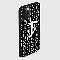 Чехол для iPhone 12 Pro Max Doom geometry pattern, цвет: 3D-черный — фото 2
