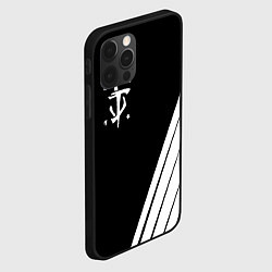 Чехол для iPhone 12 Pro Max Doom white geometry, цвет: 3D-черный — фото 2