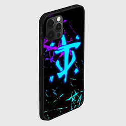 Чехол для iPhone 12 Pro Max Doom неоновые штрихи, цвет: 3D-черный — фото 2