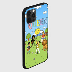 Чехол для iPhone 12 Pro Max Queen мультяшный стиль на поляне, цвет: 3D-черный — фото 2