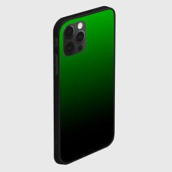 Чехол для iPhone 12 Pro Max Green gradient, цвет: 3D-черный — фото 2