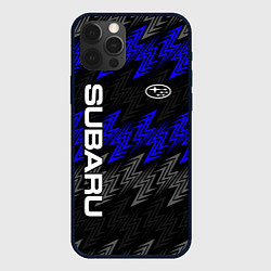 Чехол для iPhone 12 Pro Max Субару - blue, цвет: 3D-черный