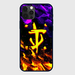 Чехол для iPhone 12 Pro Max Doom огненный стиль, цвет: 3D-черный