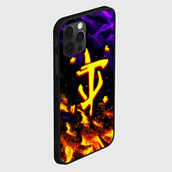 Чехол для iPhone 12 Pro Max Doom огненный стиль, цвет: 3D-черный — фото 2