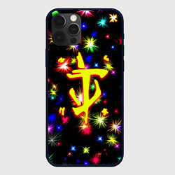 Чехол для iPhone 12 Pro Max Doom новогодние искры, цвет: 3D-черный