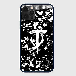 Чехол для iPhone 12 Pro Max Дум белые брызги красок, цвет: 3D-черный