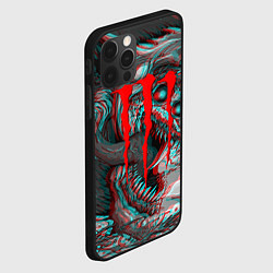 Чехол для iPhone 12 Pro Max Monster energy glitch, цвет: 3D-черный — фото 2