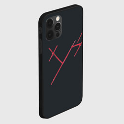 Чехол для iPhone 12 Pro Max Три буквы, цвет: 3D-черный — фото 2