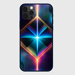 Чехол для iPhone 12 Pro Max Фантастический геометрический центр, цвет: 3D-черный