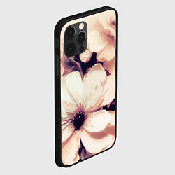 Чехол для iPhone 12 Pro Max Нежные крупные цветы, цвет: 3D-черный — фото 2