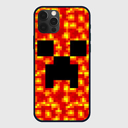 Чехол для iPhone 12 Pro Max Лавовый крипер, цвет: 3D-черный