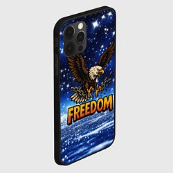 Чехол для iPhone 12 Pro Max Freedom - орел разрывает цепи, цвет: 3D-черный — фото 2