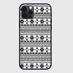 Чехол для iPhone 12 Pro Max Геометрический узор, цвет: 3D-черный