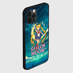 Чехол для iPhone 12 Pro Max Sailor Moon на фоне неба, цвет: 3D-черный — фото 2