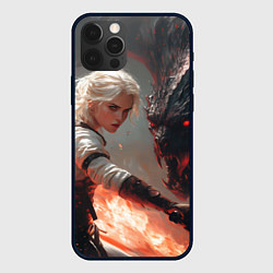 Чехол iPhone 12 Pro Max Цири сражается с монстром
