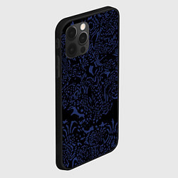 Чехол для iPhone 12 Pro Max Чёрно-синий лёгкая абстракция, цвет: 3D-черный — фото 2