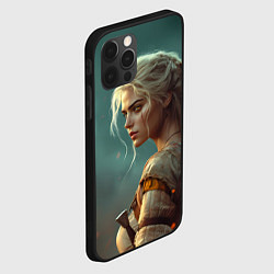 Чехол для iPhone 12 Pro Max Цири на фоне искр, цвет: 3D-черный — фото 2