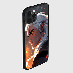 Чехол для iPhone 12 Pro Max Ведьмак в аниме стиле, цвет: 3D-черный — фото 2
