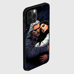 Чехол для iPhone 12 Pro Max Йеннифэр и Геральт, цвет: 3D-черный — фото 2