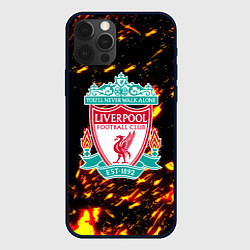 Чехол для iPhone 12 Pro Max Liverpool краски огненные, цвет: 3D-черный