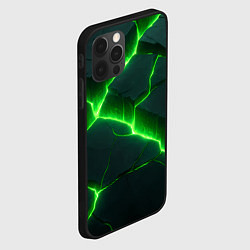 Чехол для iPhone 12 Pro Max Кислотный зеленый свет из плит, цвет: 3D-черный — фото 2