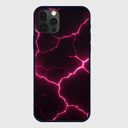Чехол iPhone 12 Pro Max Розовый свет из разлома плит