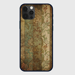 Чехол iPhone 12 Pro Max Винтажный коллаж из полос