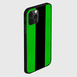 Чехол для iPhone 12 Pro Max Color background black green, цвет: 3D-черный — фото 2
