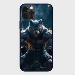 Чехол iPhone 12 Pro Max Агрессивный волк боец