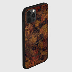 Чехол для iPhone 12 Pro Max Хаотичный осенний ретро-паттерн, цвет: 3D-черный — фото 2
