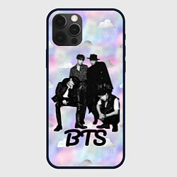 Чехол iPhone 12 Pro Max BTS черно-белый стиль