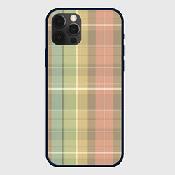 Чехол для iPhone 12 Pro Max Пыльно-радужный клетчатый, цвет: 3D-черный