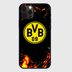 Чехол для iPhone 12 Pro Max Borussia огненные краски, цвет: 3D-черный