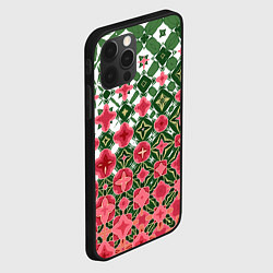 Чехол для iPhone 12 Pro Max Розово-зеленая метаморфоза, цвет: 3D-черный — фото 2